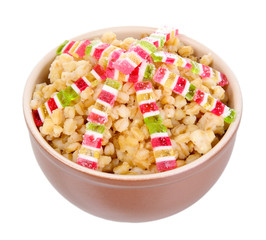 Bowl with kutia -  traditional Christmas sweet meal in Ukraine,