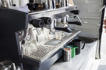 Close-up of coffee machine