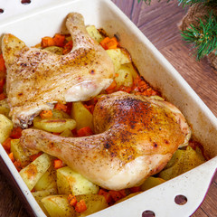 Roast chicken drumsticks