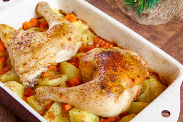 Roast chicken drumsticks