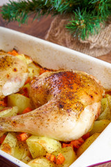 Roast chicken drumsticks