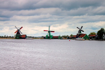 Windmills near Zaanse Schans, Netherlands