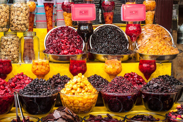 Dried fruit for sale, Tehran, Iran