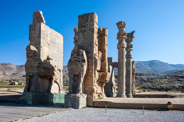 Ruins of ancient Persepolis, Iran. Gate of Nations.