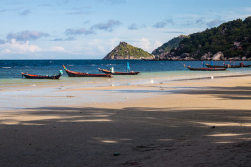 Fototapeta na wymiar Sai Ri (Sairee) beach on Ko Tao, Thailand