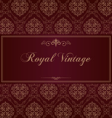 Purple royal vintage card