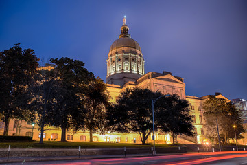 Georgia state capitol building in Atlanta at night © Robert Hainer