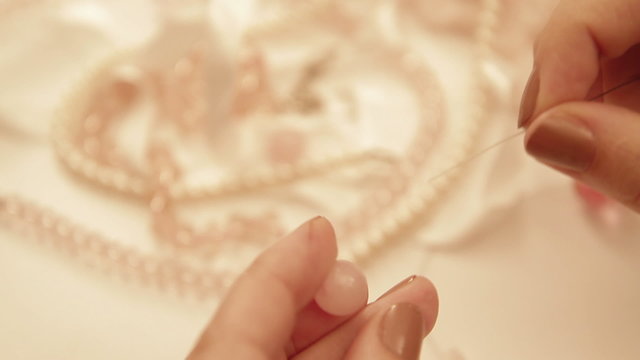 Jewellery making close-up