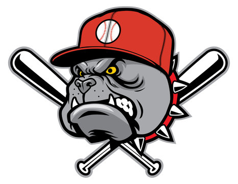 bulldog as a baseball mascot