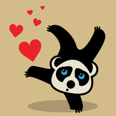 Happy Valentines Day Greeting cart, vector illustration