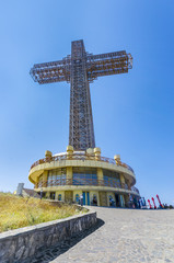 Millenium Cross on Vodno mountain above Skopje, Macedonia