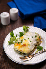 lasagne with salmon and spinach