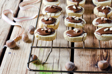 Cookies with chocolate and nuts
