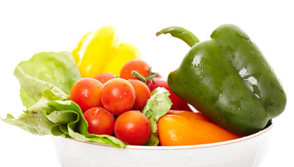 Bowl with fresh vegetables