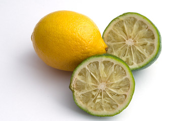 lemon and two limes