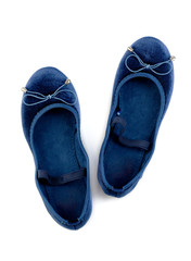 Blue suede sandals