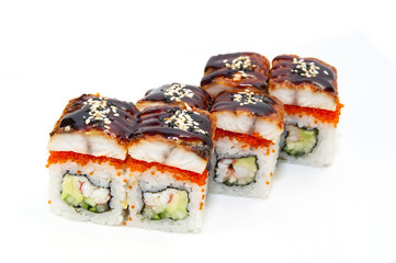 delicious seafood sushi at a Japanese restaurant