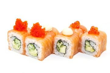 delicious seafood sushi at a Japanese restaurant