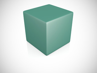 3d blank box on white background