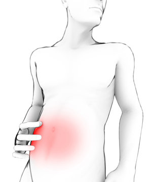 Stomaco bruciore mal di pancia corpo umano