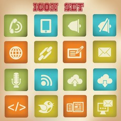 Communication vintage icons,vector