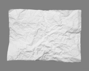 Obraz premium crumpled white paper on a gray background