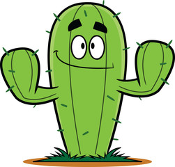 Smiling Cartoon Cactus