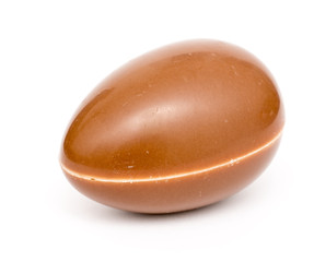 Milk Chocolate Egg On White Background