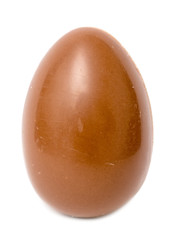 Milk Chocolate Egg On White Background