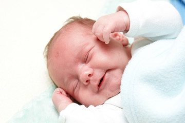 portrait of a beautiful sleeping baby