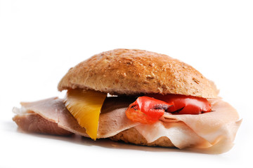 Panino con Porchetta e Peperoni