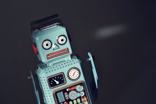 Vintage tin toy robot