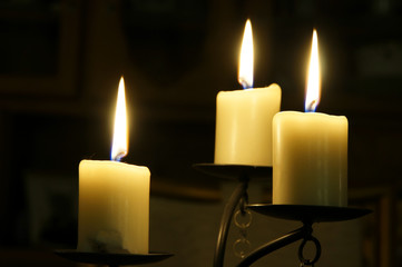 brennende Kerzen