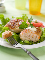 fish or meat  rissole