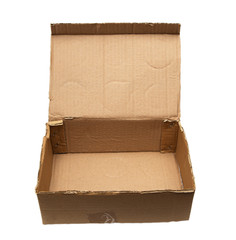 cardboard box on a white background