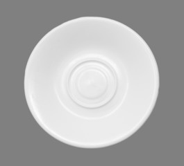 saucer on a gray background