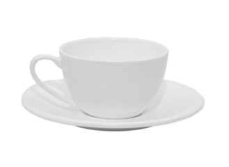 White cup and saucer