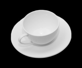 Empty Coffee Cup On Black