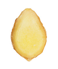 ginger root on white background