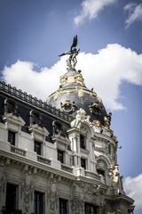 Fototapeta na wymiar Metropolis building, Image of the city of Madrid, its characteri