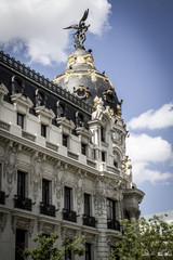 Fototapeta na wymiar Metropolis building, Image of the city of Madrid, its characteri