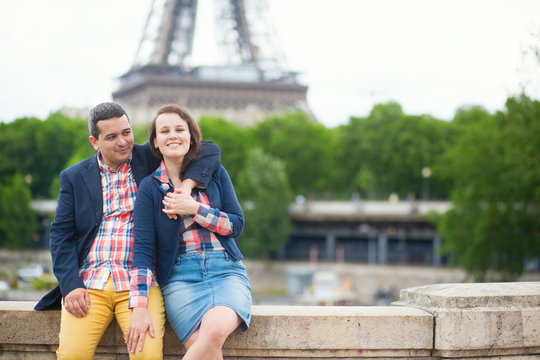 Happy couple in Paris