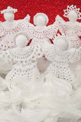 Fototapeta na wymiar Christmas Crochet Angels