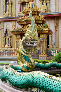 Dragon at the Wat Chalong in Phuket Thailand