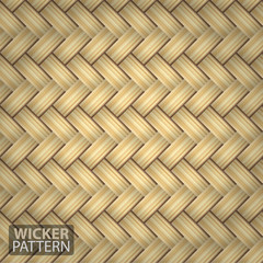 Brown Wicker Seamless Pattern Vector