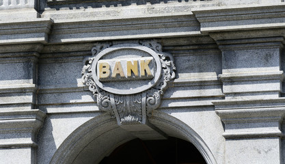 The sign of a Bank concept of banking and business