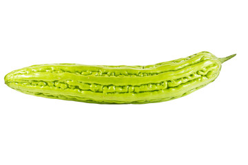 Bitter melon on white background
