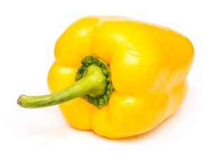 Yellow Fresh Capsicum On White Background