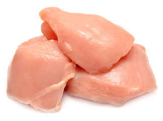 Raw chicken fillets