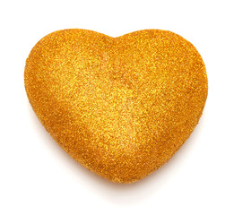 Golden christmas heart